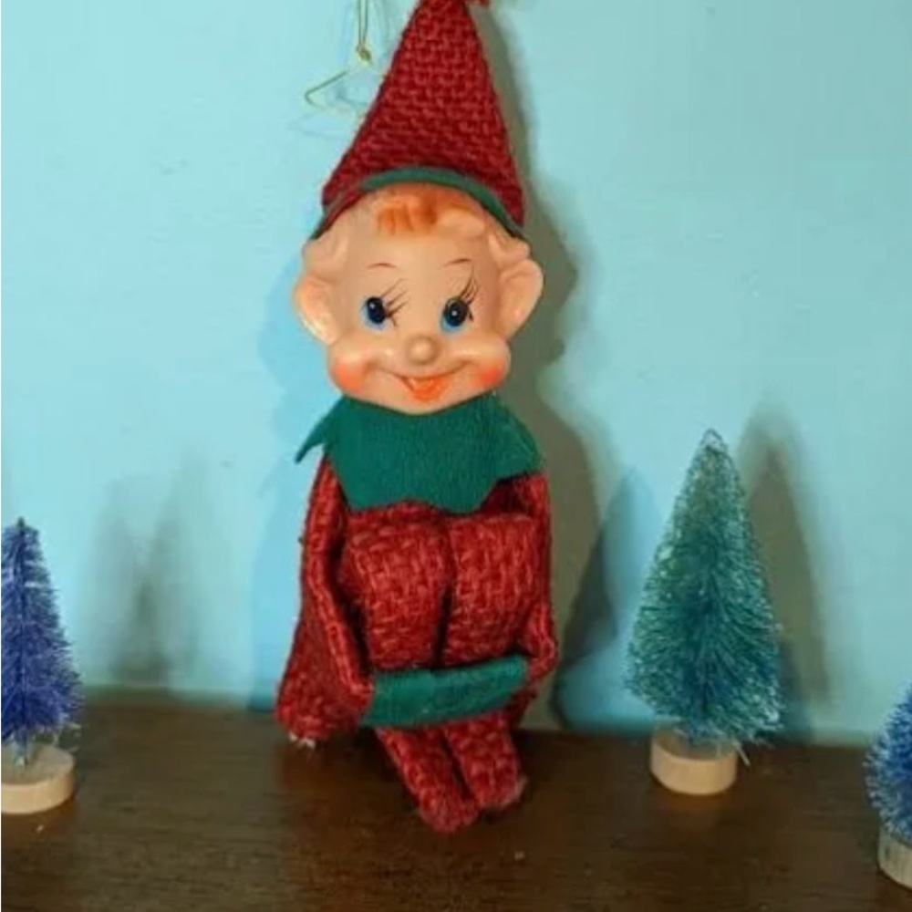 Vintage Elf Doll with Red Outfit